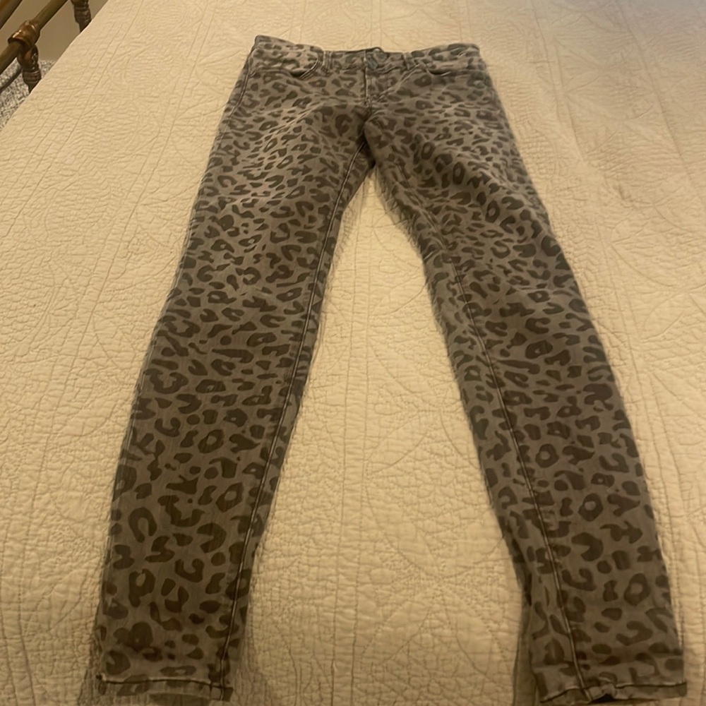 J Brand onyx leopard super skinny jeans sz 27
